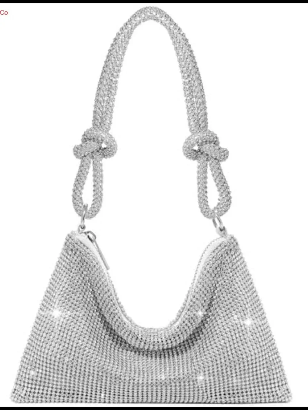 Rhinestone Evening Clutch Sparkle Purse with Chain Strap for Wedding Party